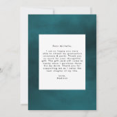 Aquamarine und blaue Wasserfarben Kristalle Foto A Dankeskarte (Rückseite)