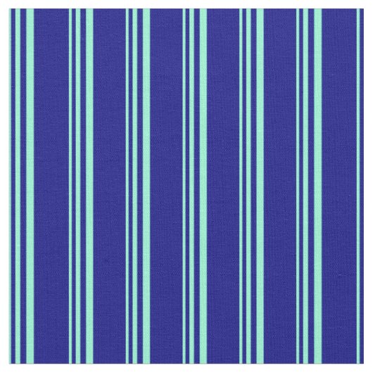 Aquamarine und blaues Muster Stoff (Nahaufnahme)