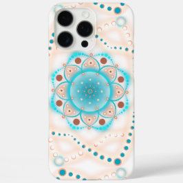 Aquamarine und braune Pastelle iPhone 16 Pro Max Hülle