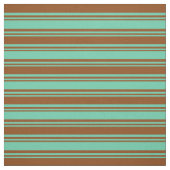 Aquamarine und braunes Muster Stoff (Muster)