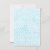 Aquamarine und Coral Summer Beach Hochzeit RSVP Karte (Rückseite)