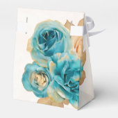Aquamarine und cremefarbene Hochzeit von Florals Geschenkschachtel (Rückseite)