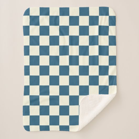 Aquamarine und cremefarbene Kacheltafel Sherpadecke (Vorderseite)