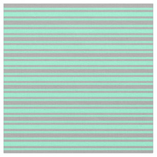 Aquamarine und dunkelgraue Linien Stoff