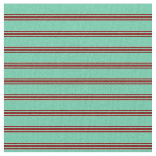 Aquamarine und dunkelrote Muster Stoff (Nahaufnahme)
