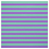 Aquamarine und dunkle violette Linien Stoff (Muster)