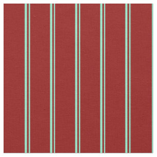 Aquamarine und dunkles rotes Muster Stoff