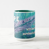 Aquamarine und Feder Tasse (Zentrum)