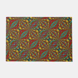 Aquamarine und gelbe Hundeschuhmatte in benutzerde Fußmatte