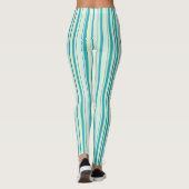 Aquamarine und gelbe Leggings (Rückseite)