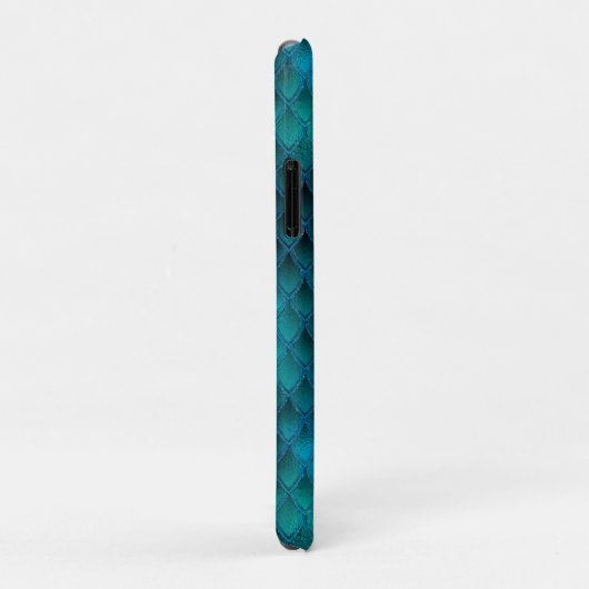 Aquamarine und Glitzer-Drachenskala schimmern Case-Mate iPhone Hülle (Hinten/Rechts)
