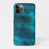 Aquamarine und Glitzer-Drachenskala schimmern Case-Mate iPhone Hülle (Rückseite)