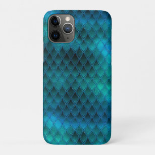 Aquamarine und Glitzer-Drachenskala schimmern Case-Mate iPhone Hülle