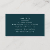 Aquamarine und Gold Agate Business Card Visitenkarte (Rückseite)