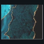 Aquamarine und Gold-Agate Geschenkpapier<br><div class="desc">Aquamarine und Imitate Gold Glitzer agate Stein Umhüllungspapier.</div>