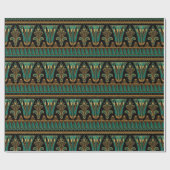 Aquamarine und Gold-Art-Déco Geschenkpapier (Flach)