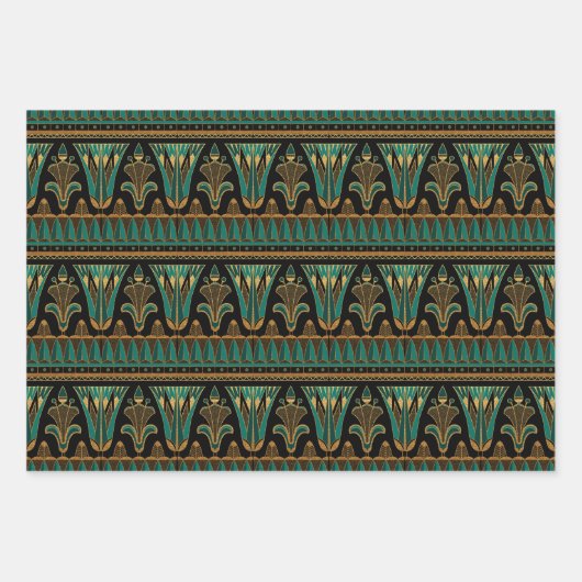 Aquamarine und Gold-Art-Déco Geschenkpapier Set (Vorderseite 3)