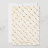 Aquamarine und Gold Dreamcatcher Boho Baby Boy Sho Einladung (Rückseite)