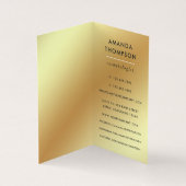 Aquamarine und Gold Geode Agate Stone Business Car Visitenkarten (Innenseite)