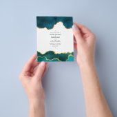 Aquamarine und Gold Geode Agate Stone Wedding Flyer (Gruppe)