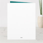 Aquamarine UND GOLD INDISCHE GEBURTSKARTE Karte (Rückseite)