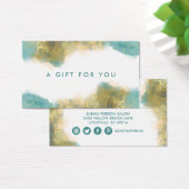 Aquamarine und Gold moderne Art Liquid Ink Gift Ca (Schreibtisch)