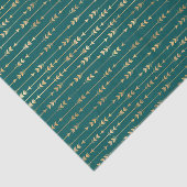 Aquamarine und Gold-Pfeile Seidenpapier (Ausschnitt)