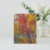 Aquamarine und Goldbäume Postkarte (Stehend Vorderseite)