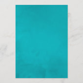 Aquamarine und goldene Blumengemeinde Einladung (Rückseite)