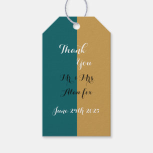 Aquamarine und goldene Gift-Tags Geschenkanhänger
