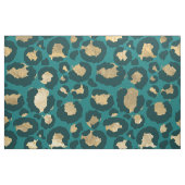 Aquamarine und goldene Leoparden Stoff (Fat Quarter (45,7 x 55,9 cm))