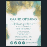 Aquamarine und goldene moderne Art Liquid Ink Busi Flyer<br><div class="desc">Aquamarin und Gold Moderne Kunst Liquid Watercolor Alkohol Tinte Flyer. Elegante Alkoholfarbe handbuchstabiert Stil Kalligraphie Skript berufliches Design. Perfekt für Make-ups,  Haarstylisten,  Kosmetologen und mehr! Die Symbole der sozialen Medien wurden hinzugefügt,  um eine zusätzliche Belichtung zu ermöglichen.</div>