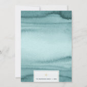 Aquamarine und goldene Seepferde - Weihnachten (Rückseite)