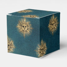 Aquamarine und goldene Vintage Sonne