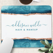 Aquamarine und goldfarbene Maus-Pad Mousepad