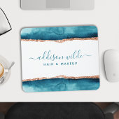 Aquamarine und goldfarbene Maus-Pad Mousepad