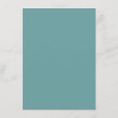 Aquamarine und grau-elegante Hochzeitskarte Begleitkarte (Rückseite)