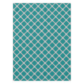 Aquamarine und graue Quatrefolie Tischdecke (Vorderseite)