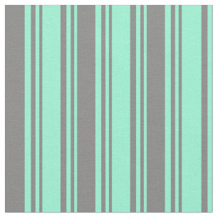 Aquamarine und graue Streifen/Linienmuster Stoff