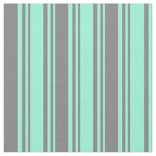 Aquamarine und graue Streifen/Linienmuster Stoff (Nahaufnahme)