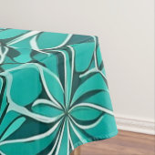Aquamarine und grüne Blätter Tischdecke (Beispiel)