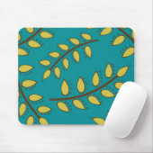 Aquamarine und grüne Blätter von Cupcake Cuties Mousepad (Mit Mouse)