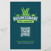 Aquamarine und grüne Rasenpflege Landschaften beim Flyer (Hinten)