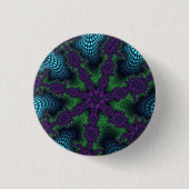 Aquamarine und grüne Sternexplosion Button (Vorderseite)