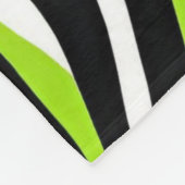 Aquamarine und grüne Zebrastreifen, Tierdruck Fleecedecke (Ecke)