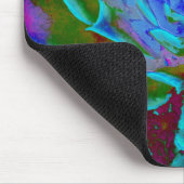 Aquamarine und grüner Sukkulent Mousepad (Ecke)
