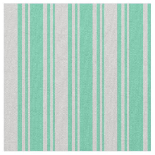 Aquamarine und hellgrau gestreiftes Muster Stoff (Nahaufnahme)