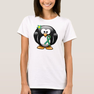 Aquamarine und kalkgrüne Pinguine T-Shirt