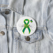 Aquamarine und kalkgrüne Schleife mit Schmetterlin Button (Beispiel)