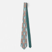 Aquamarine und Kupfer-Neck-Tie Krawatte (Vorderseite)